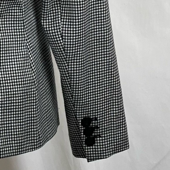 Talbots B&W checked wool Academia Blazer, 2 - Picture 6 of 12